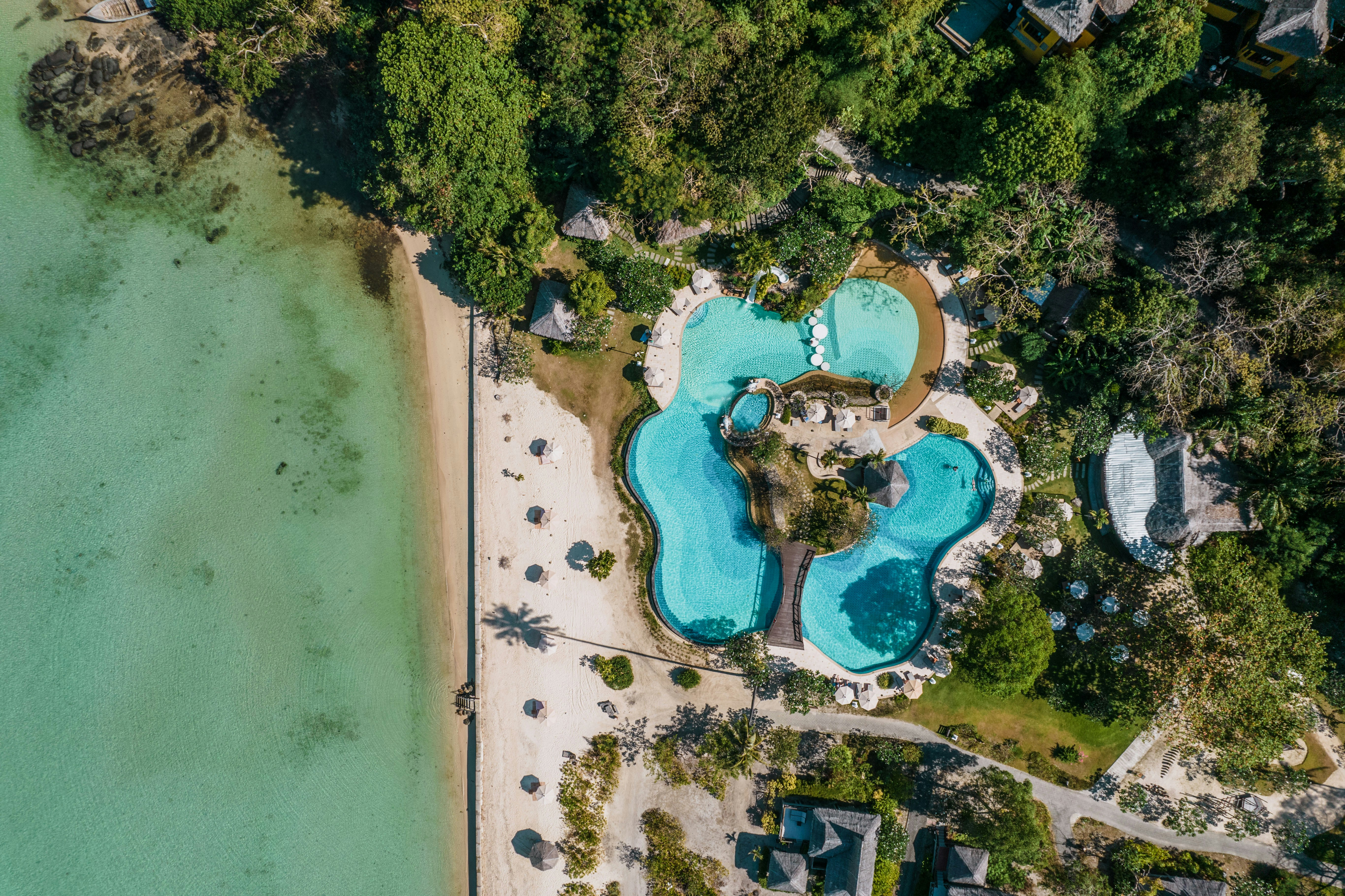 Beach resort with pool