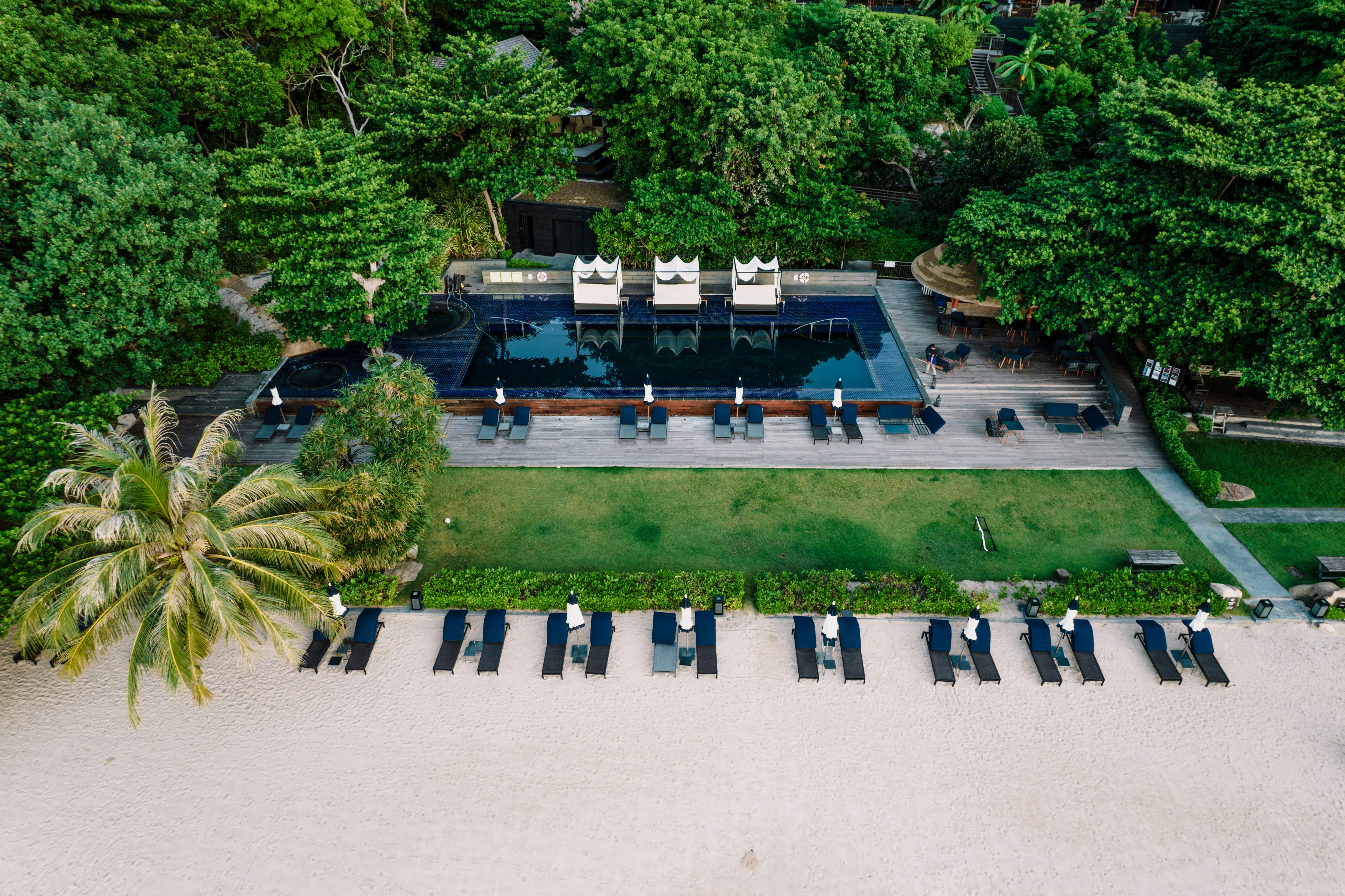 Aerial view of luxury resort