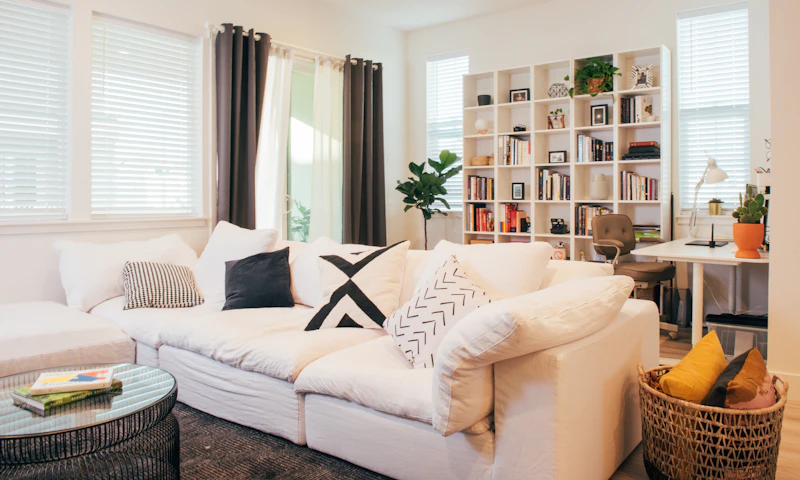 Bright home interior living room