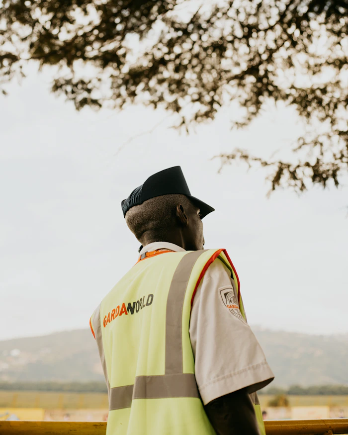 Safety officer conducting a workplace inspection