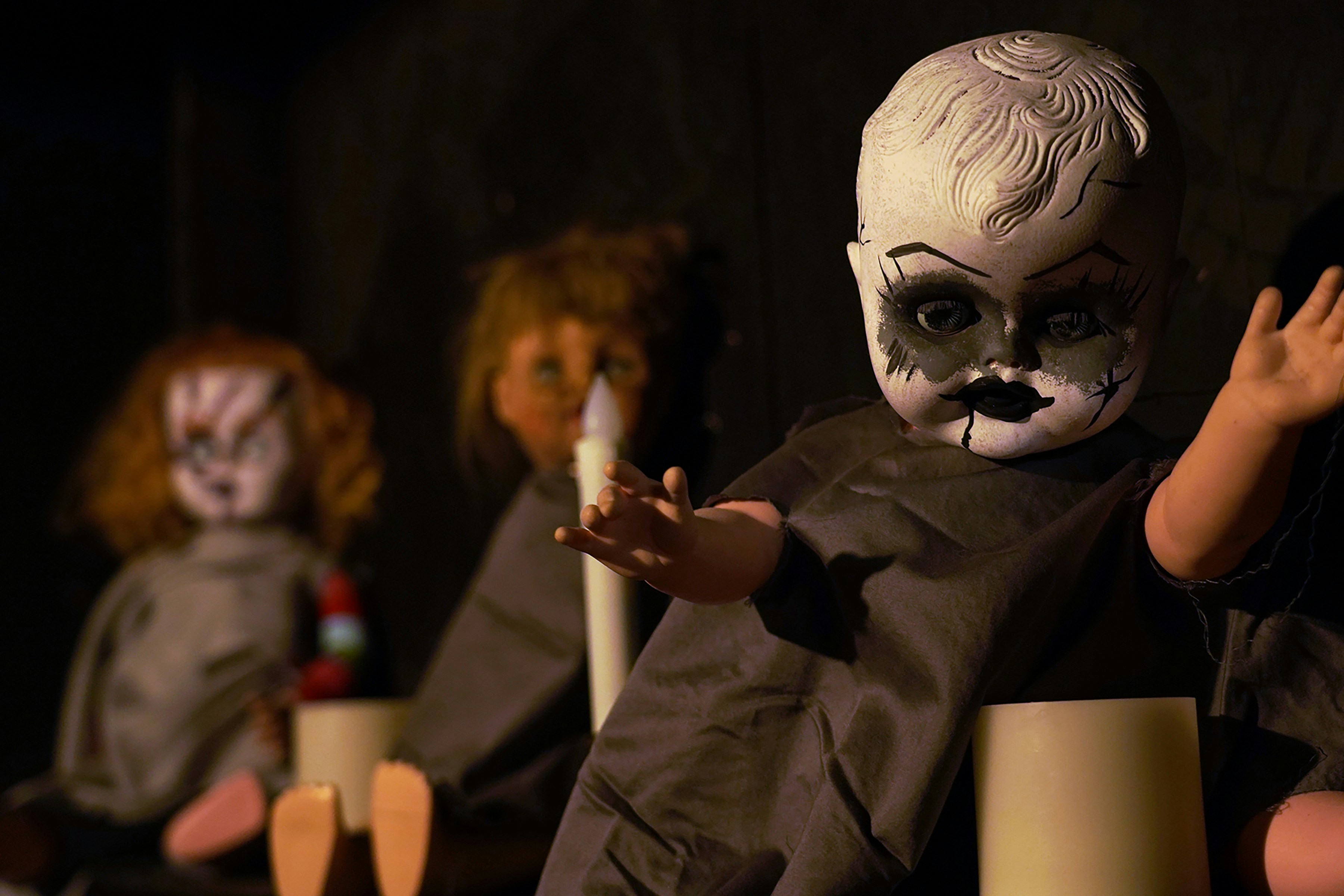 Children in Halloween costumes