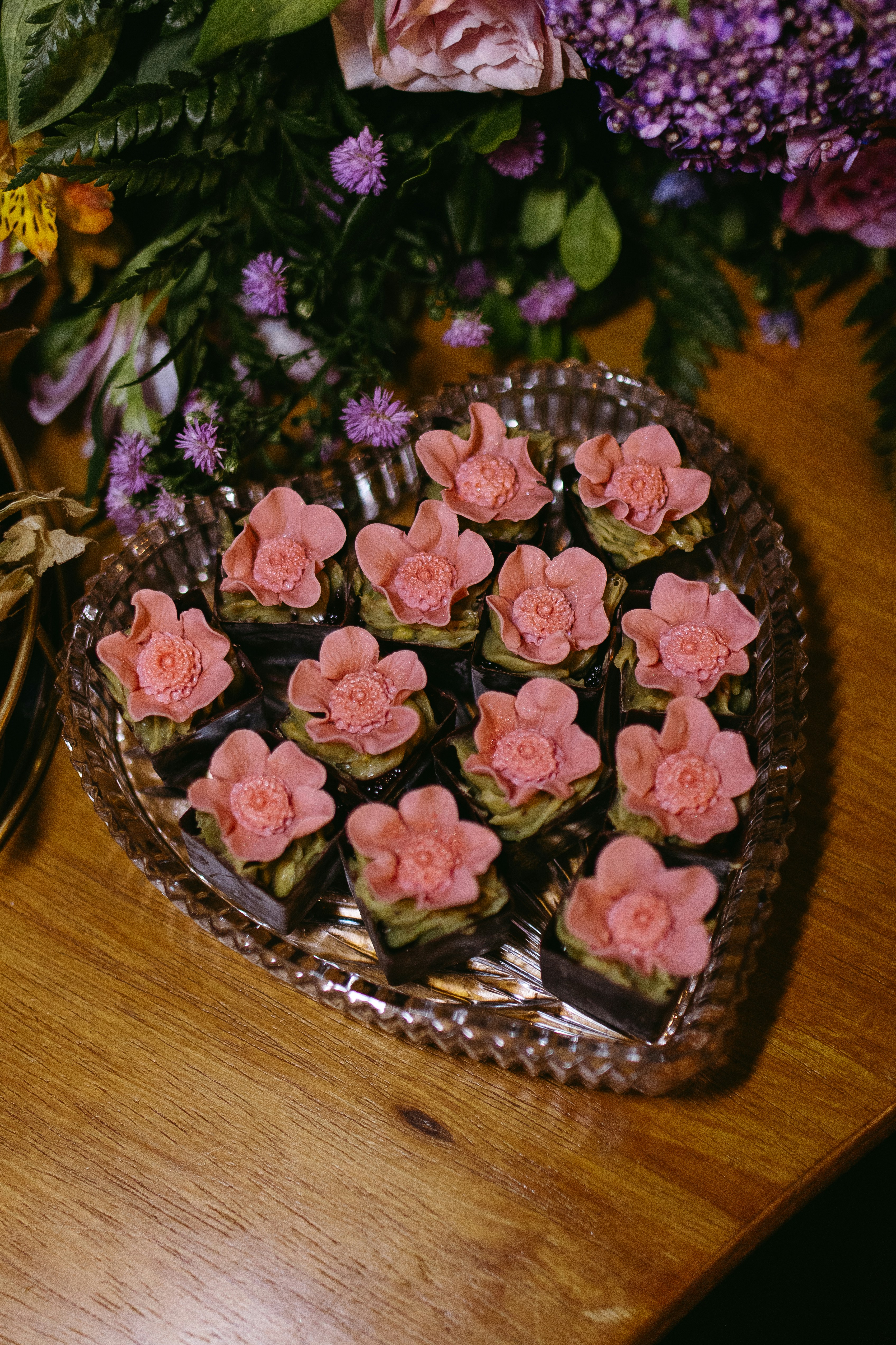 Flowers and gift baskets for Valentine's Day at a community event