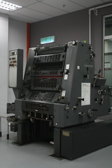 A large machine in a large room