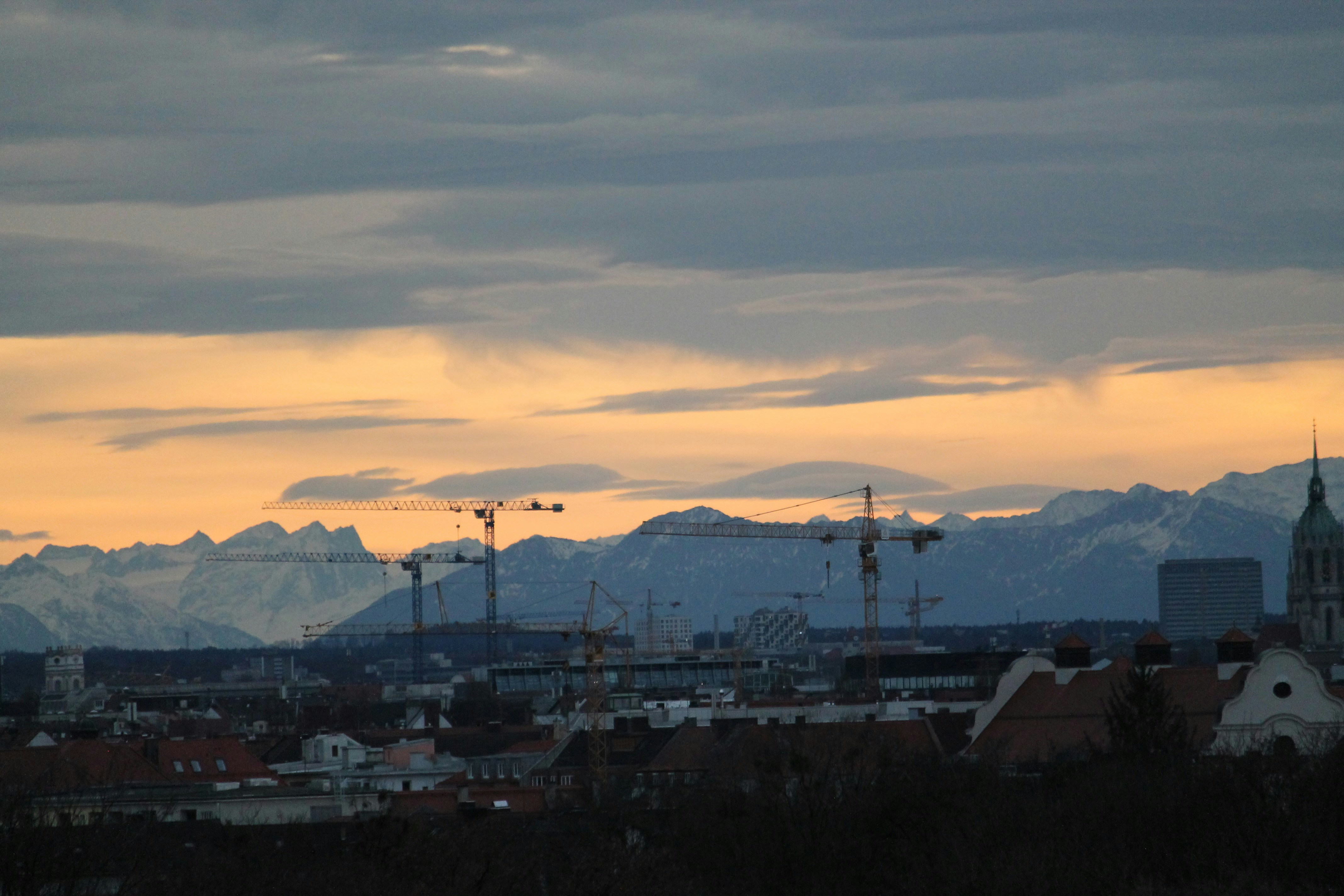 Munich Alps skyline clear day