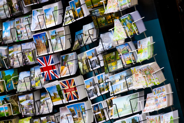 A bunch of pictures hanging up on a wall