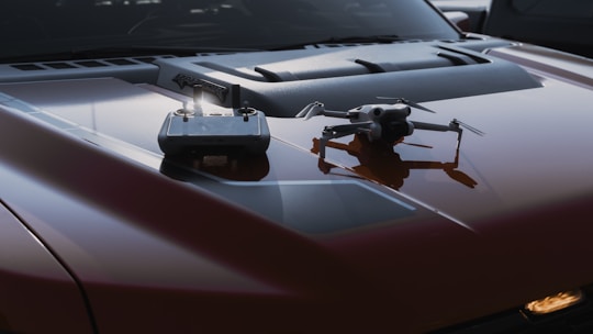 A close up of the hood of a car