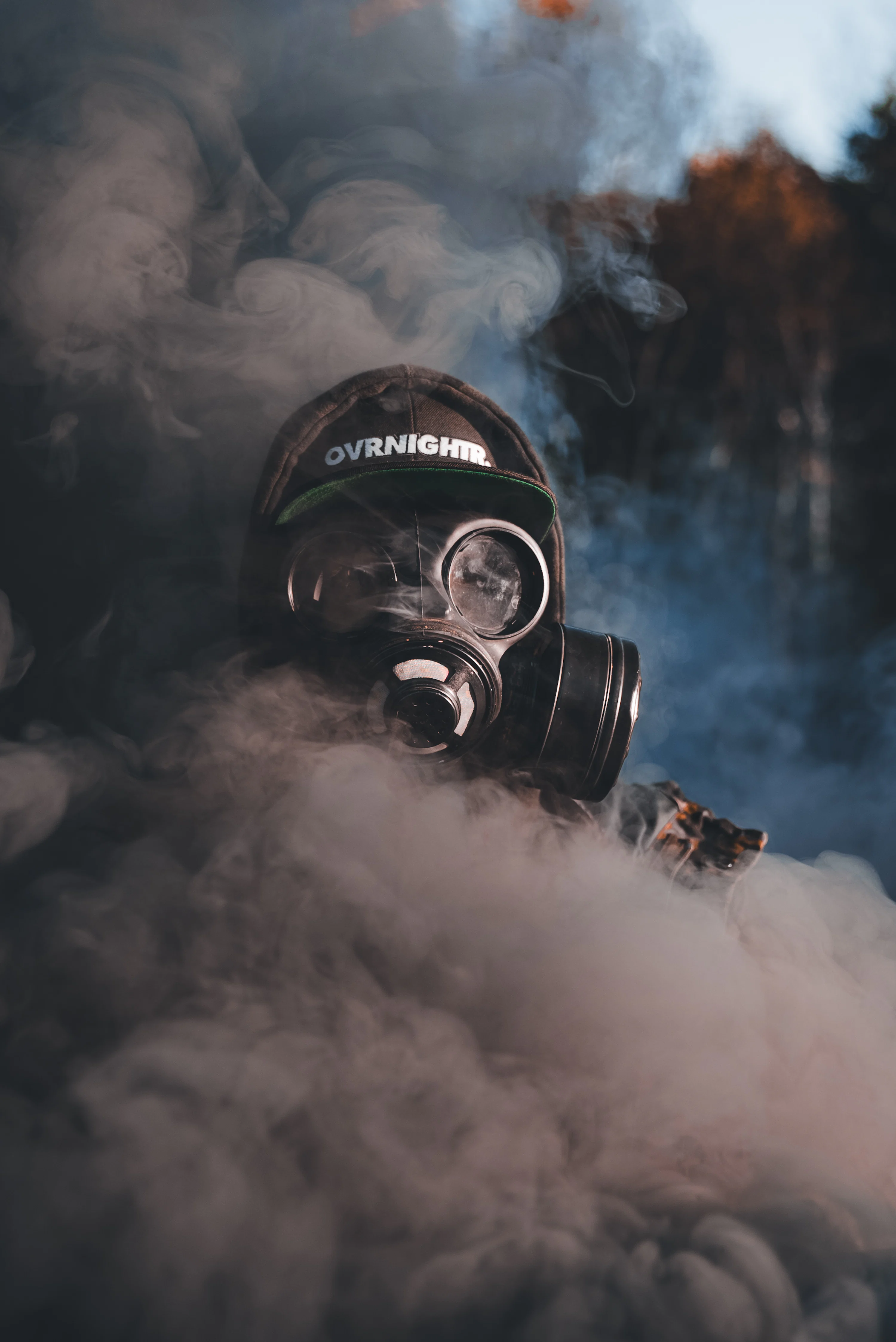 cigarette smoke mask 8 Best Face Masks and Filters for Wildfire A person wearing a gas