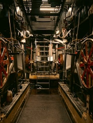 A very large room with some machinery inside of it