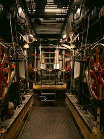A very large room with some machinery inside of it