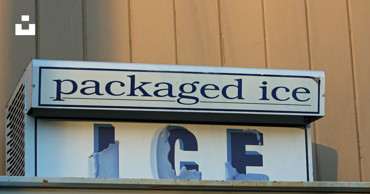 A sign that reads packaged ice on it photo – Free Ice machine Image on ...