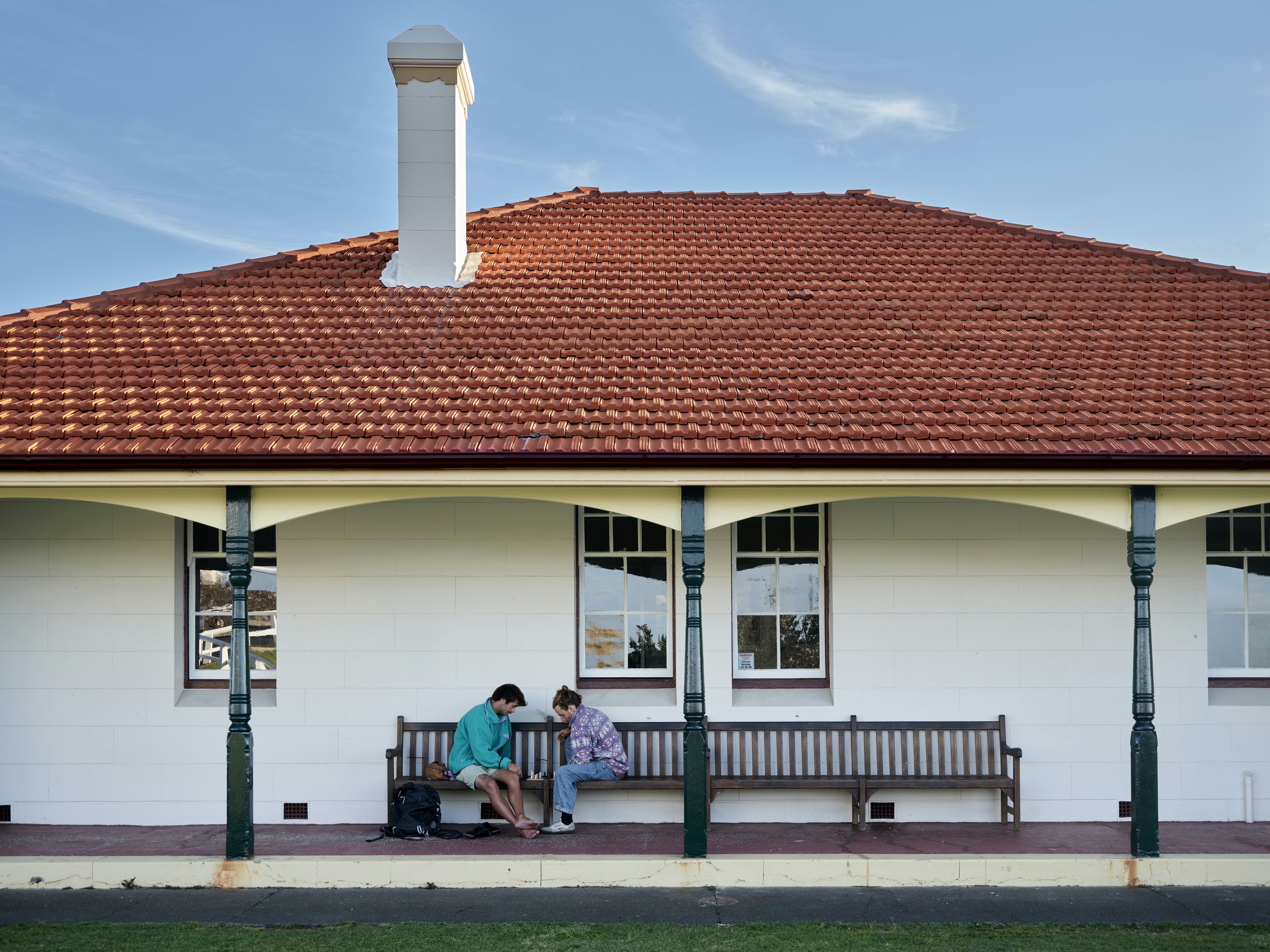 Federation house with red tile roof and verandah