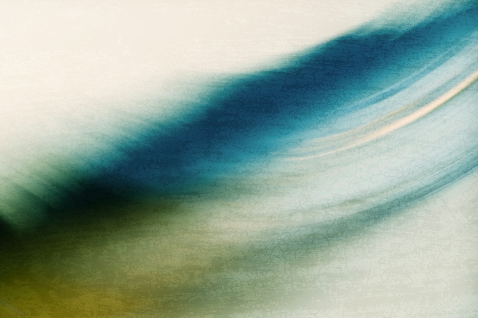 A blurry photo of a blue and yellow object