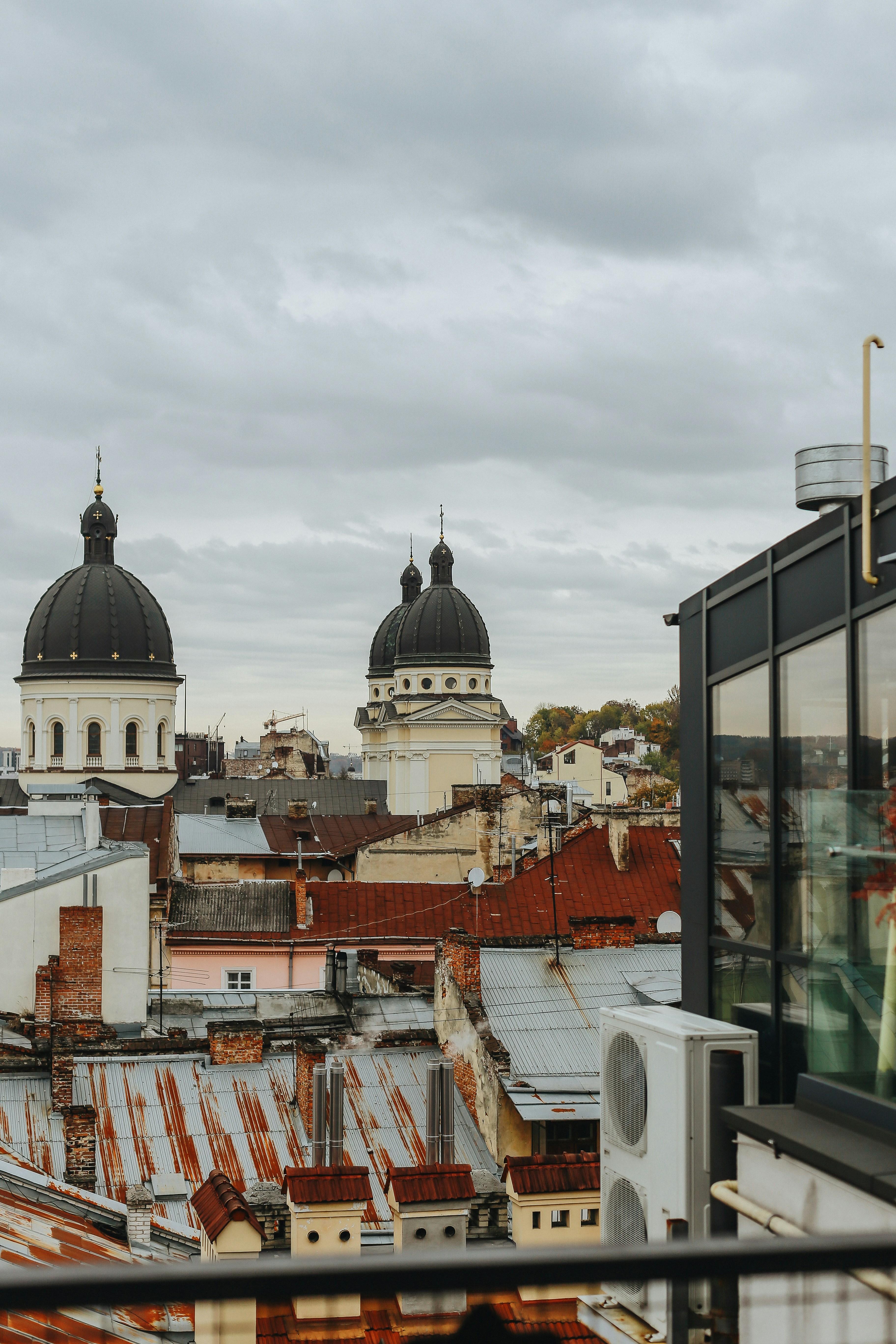 A view of a city from a roof top