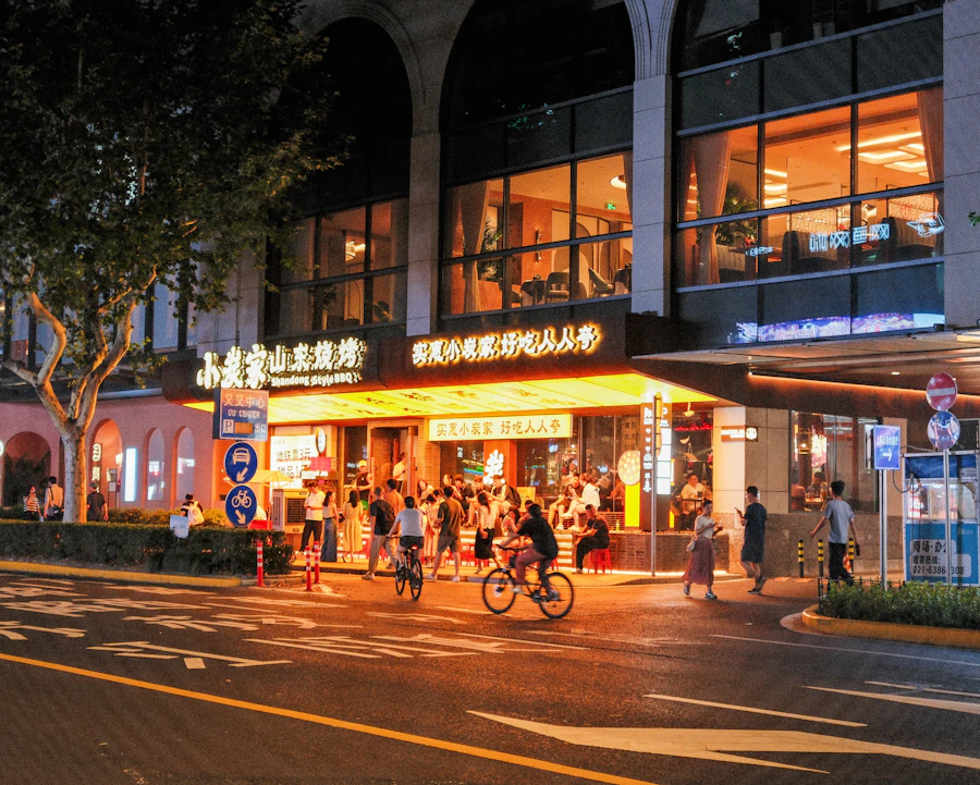 Crowd gathered outside a Shanghai cinema during film festival