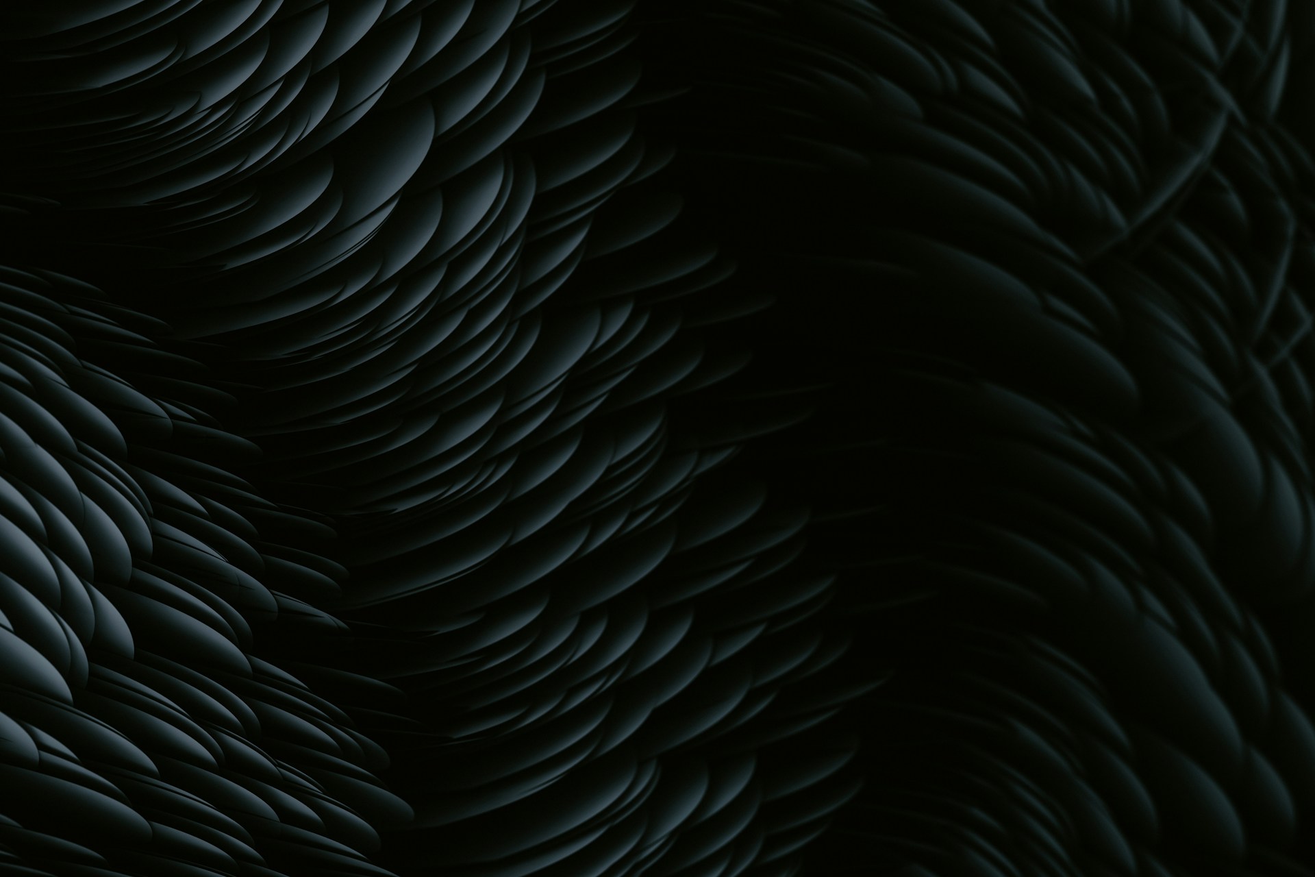 A black background with a pattern of wavy lines