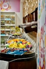 A candy shop filled with lots of colorful candies