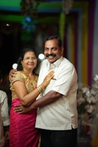 A man and a woman embracing each other