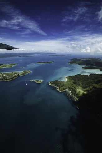 An aerial view of Vanuatu