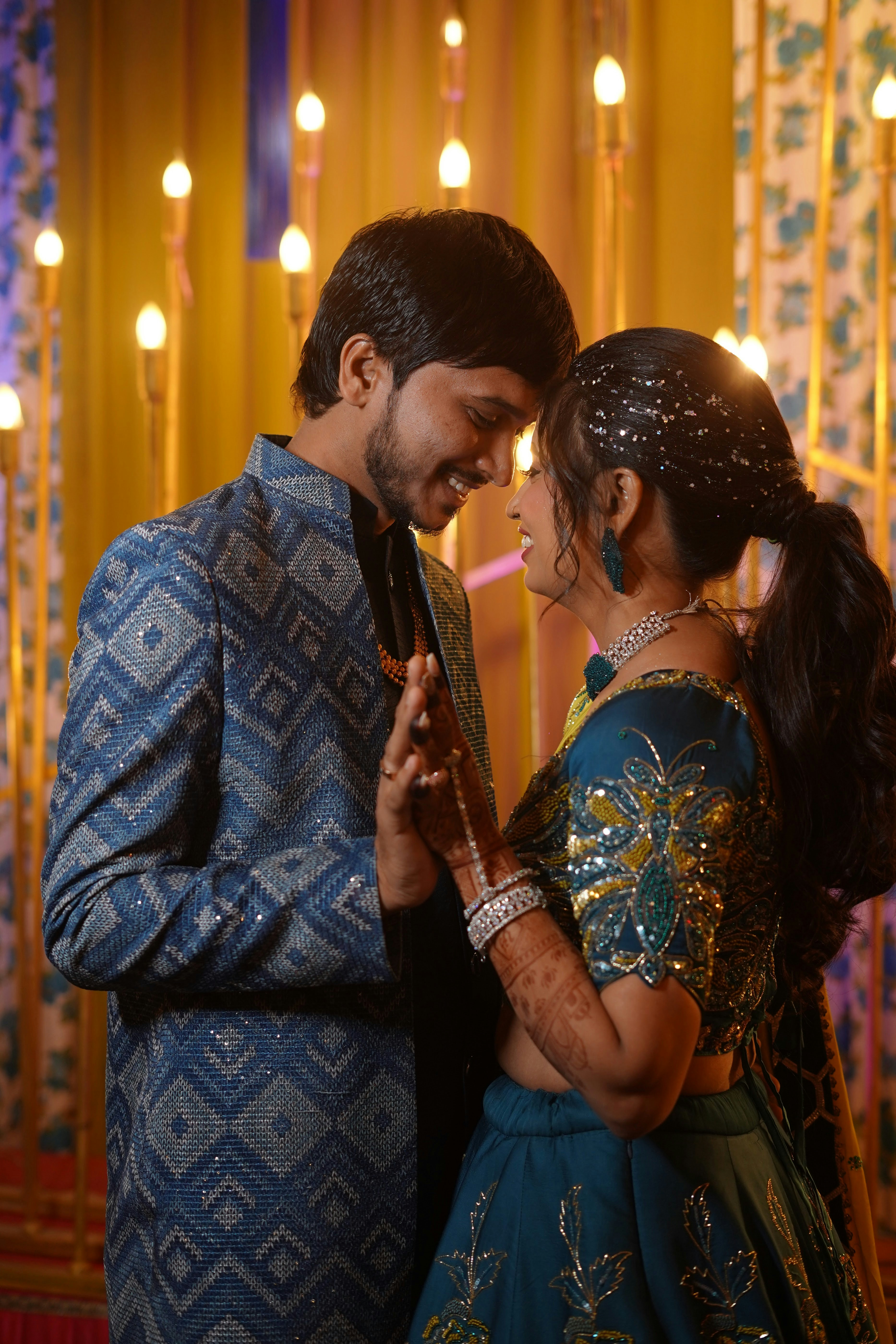 A man and a woman standing next to each other