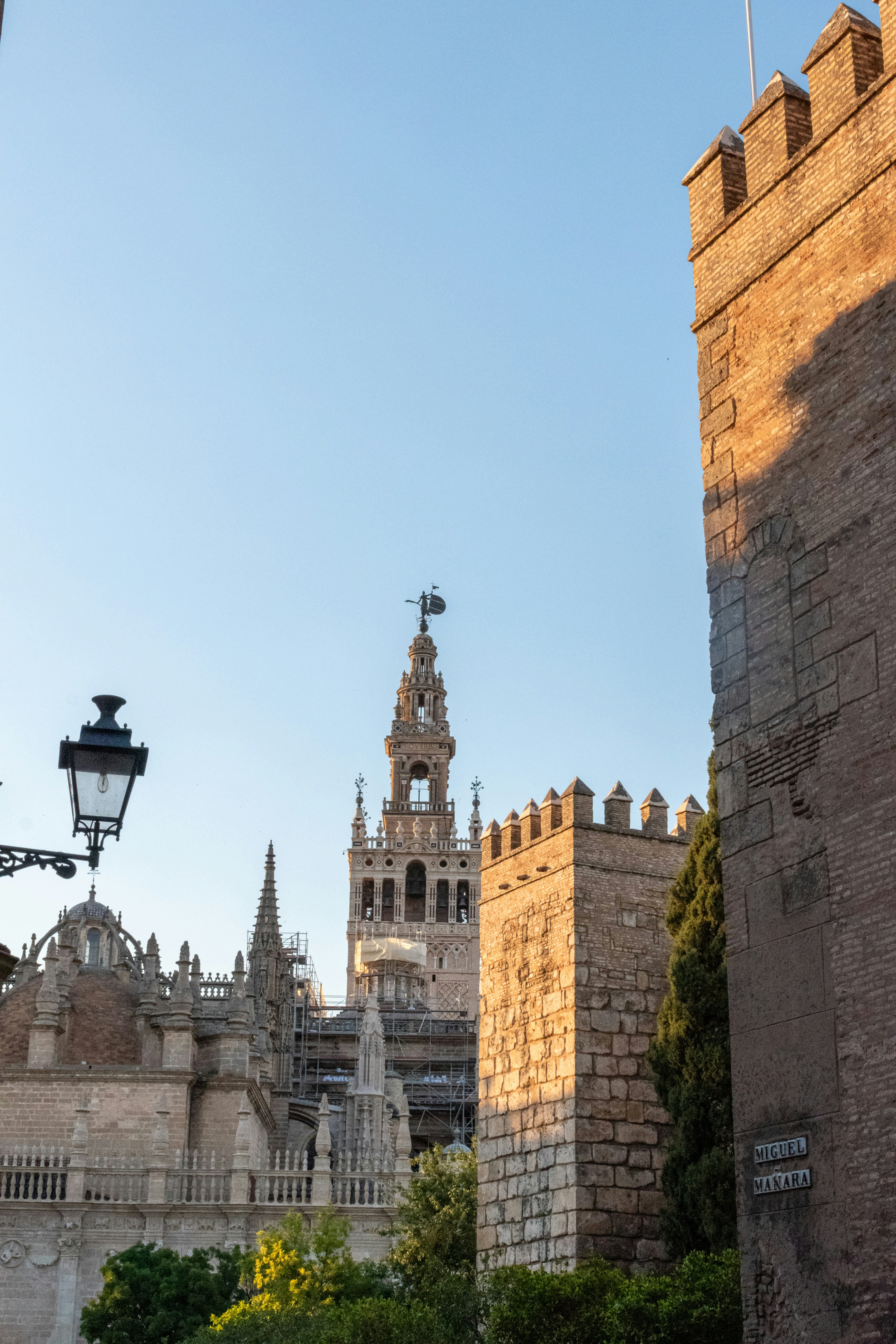 A tall building with a clock on it's side