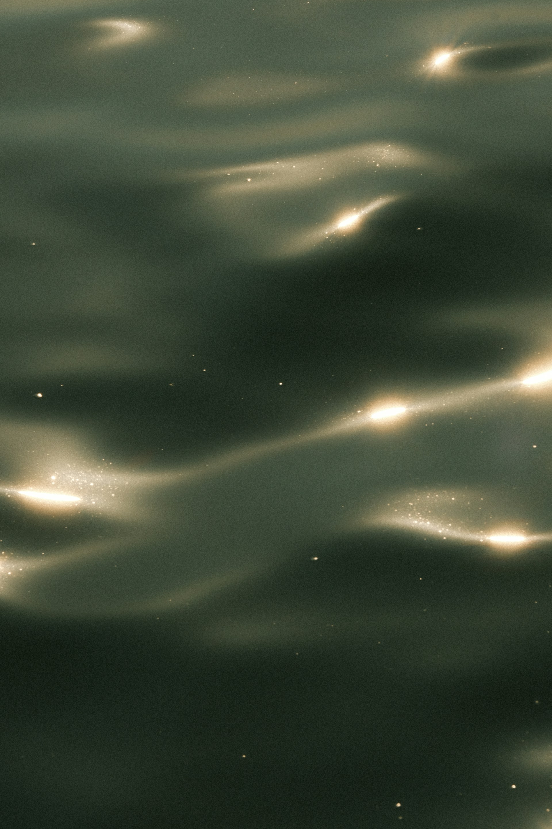 A black and white photo of some water