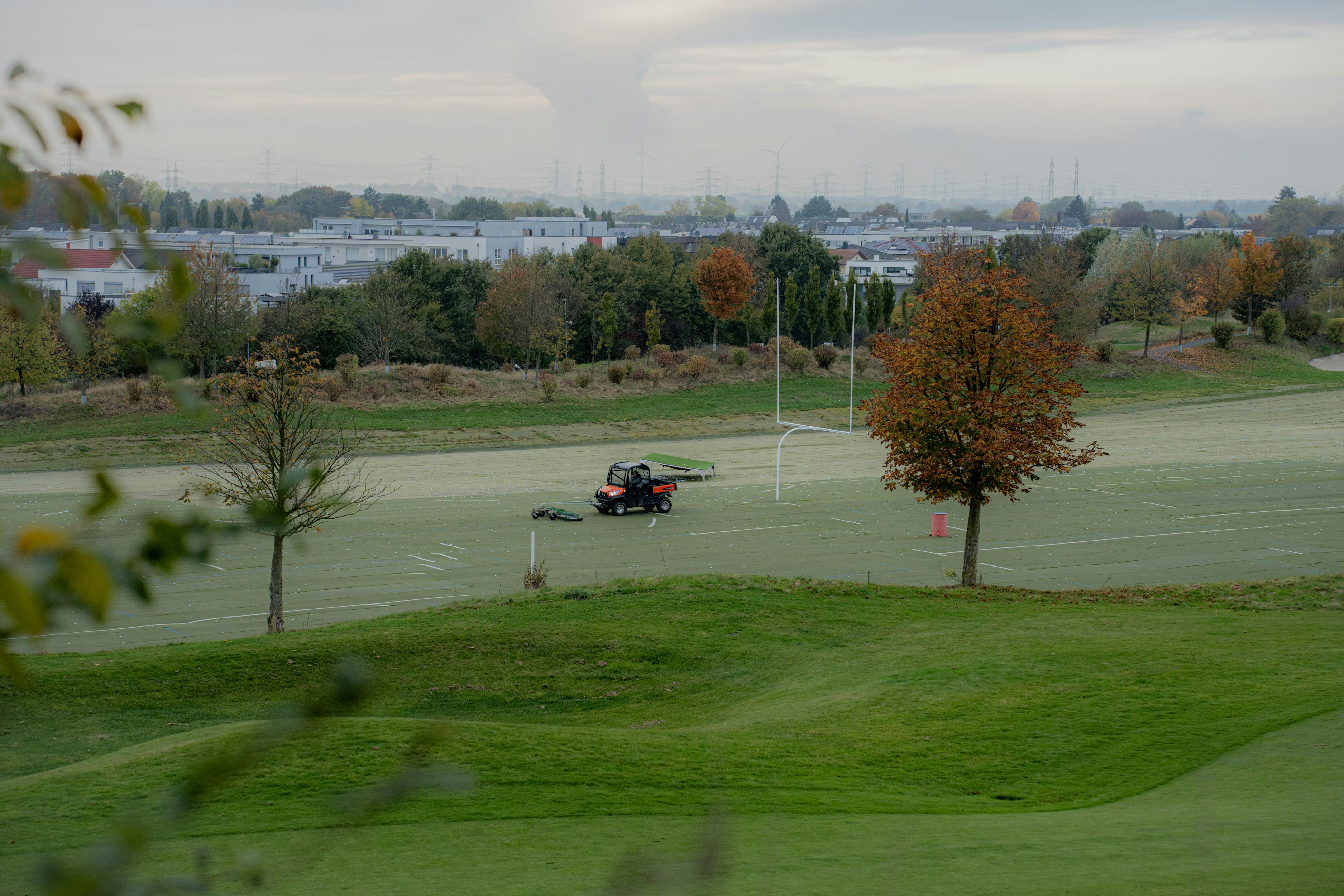 A view of a golf course from a distance