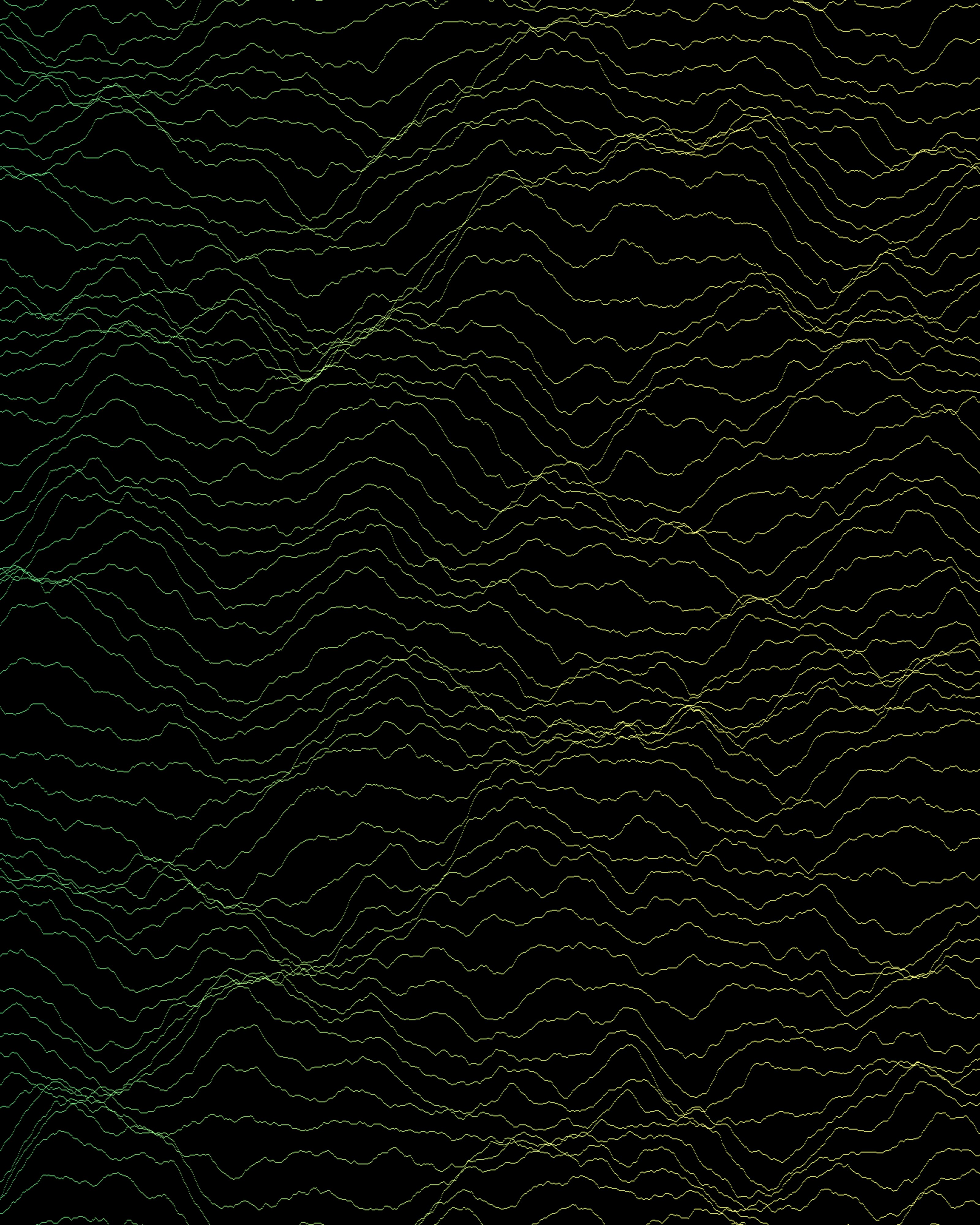 Un fond vert et noir avec des lignes ondulées