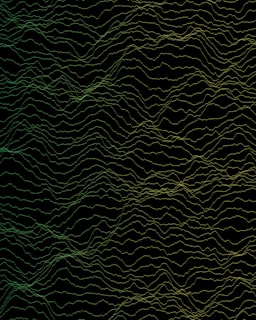 A green and black background with wavy lines