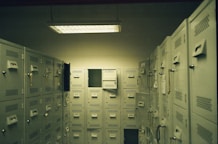 A room filled with lots of mail boxes