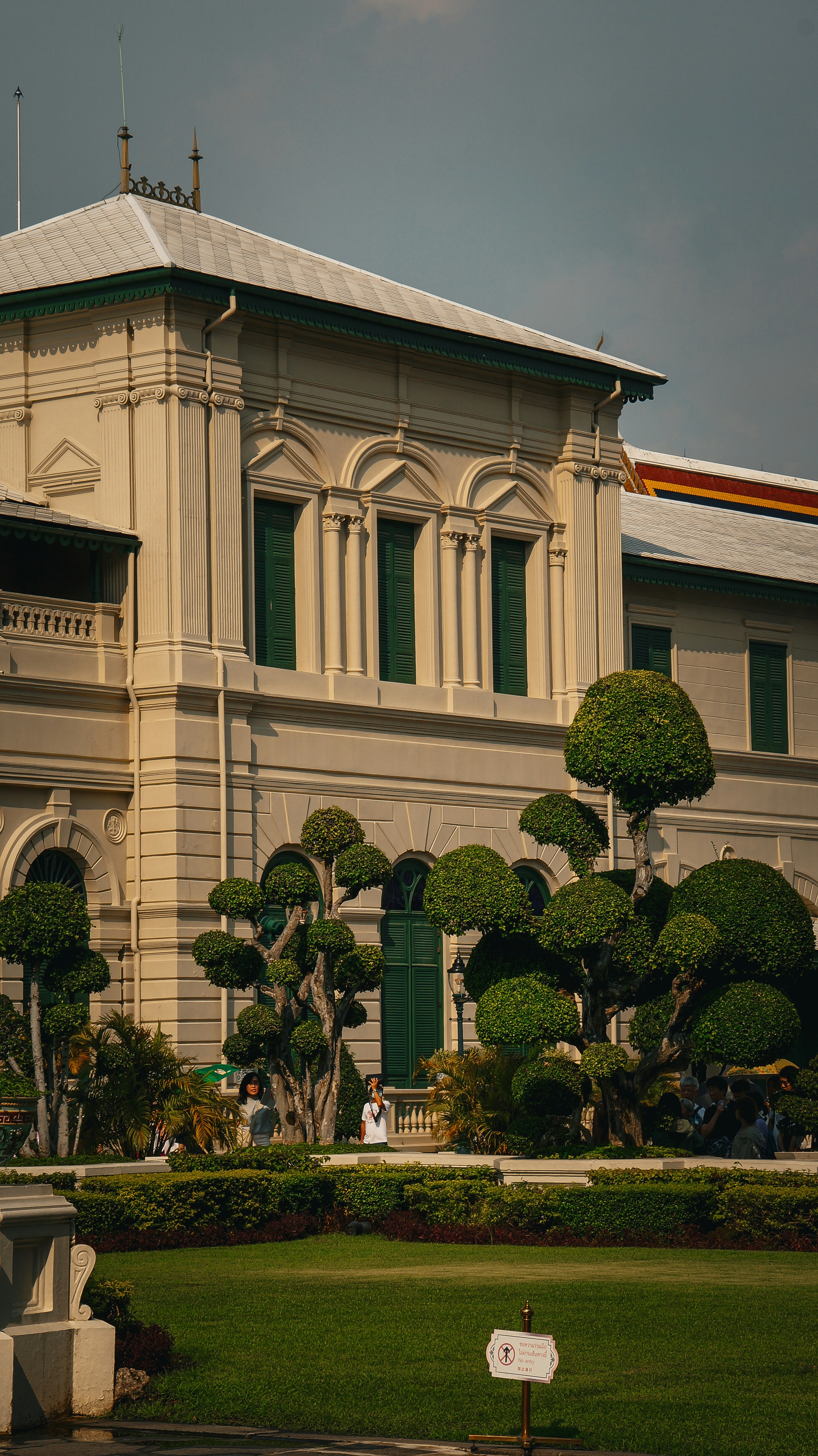 A large building with a clock on the front of it