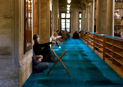 A person sitting in a chair in a room
