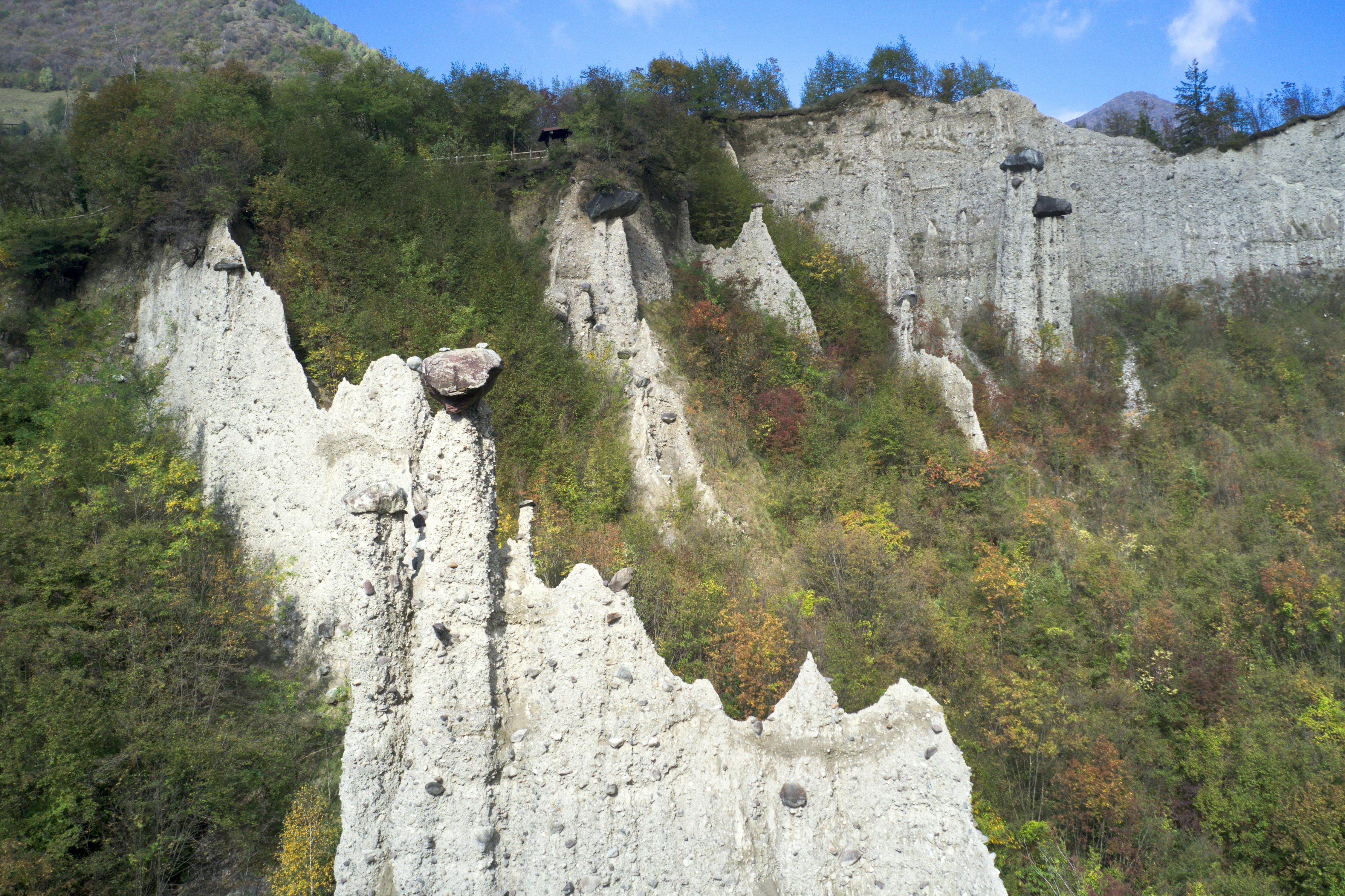 A mountain with a bunch of rocks on top of it