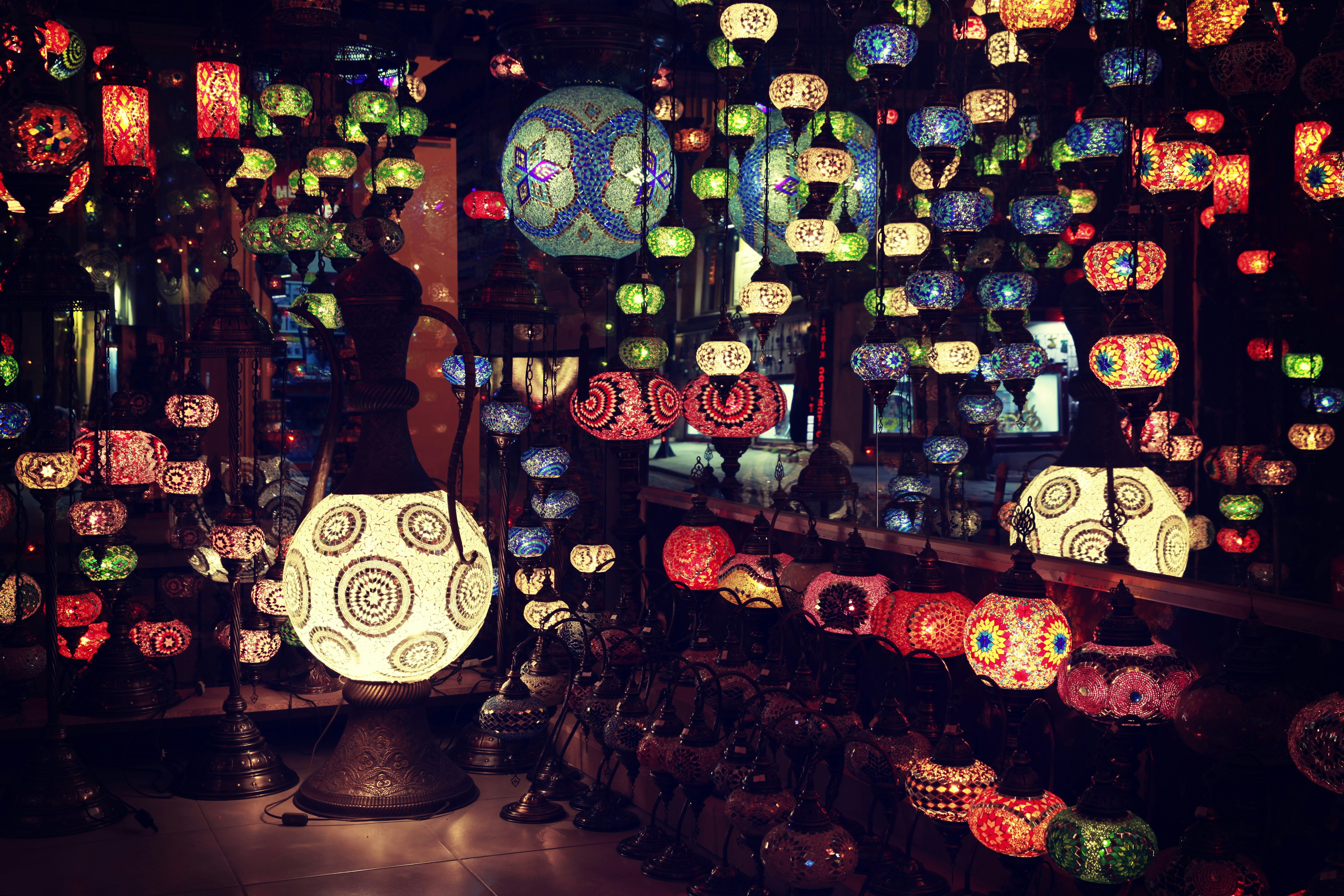 A room filled with lots of colorful lights