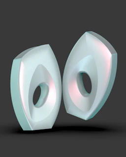 A pair of white forms sitting next to each other