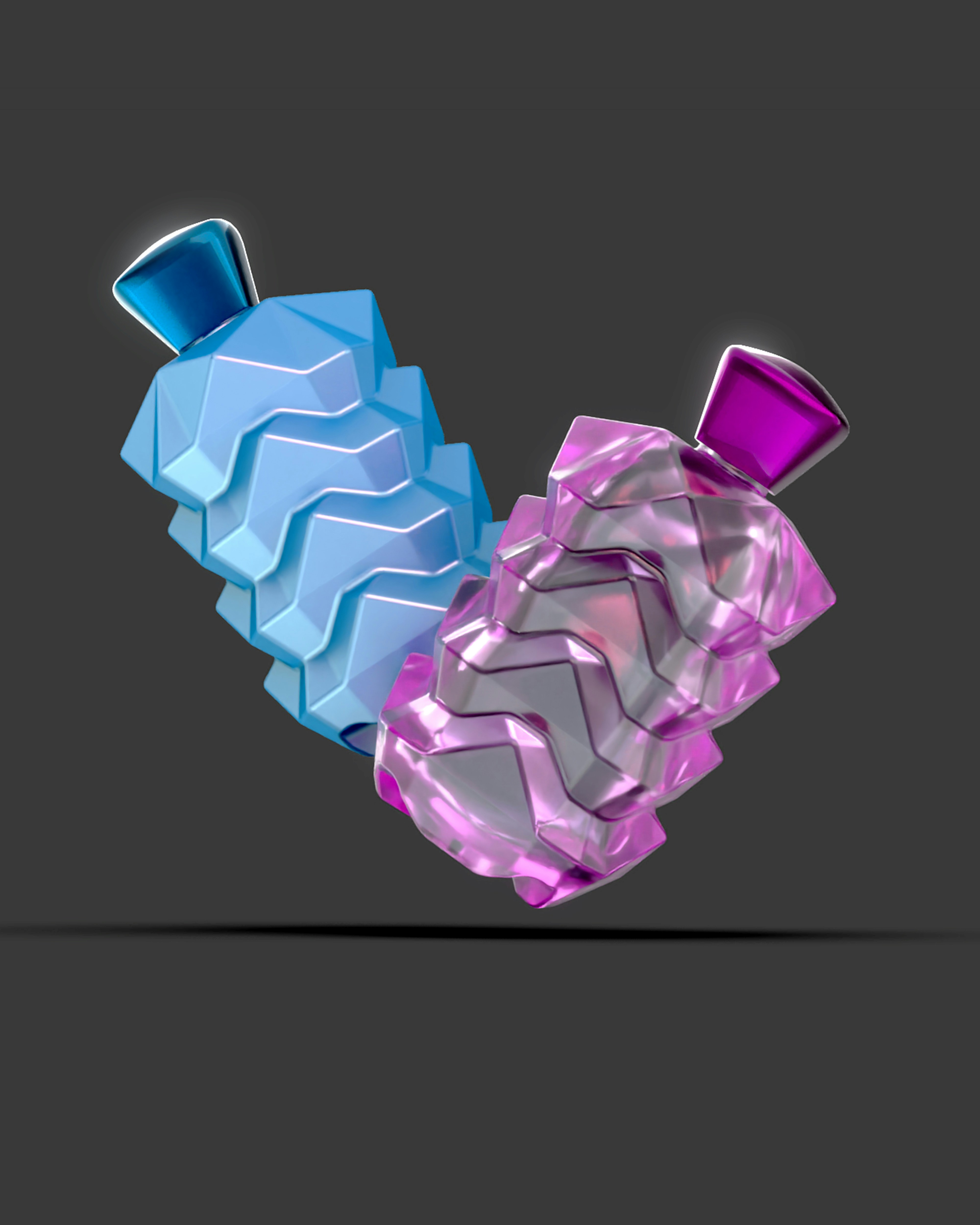 A computer generated image of a bottle of liquid