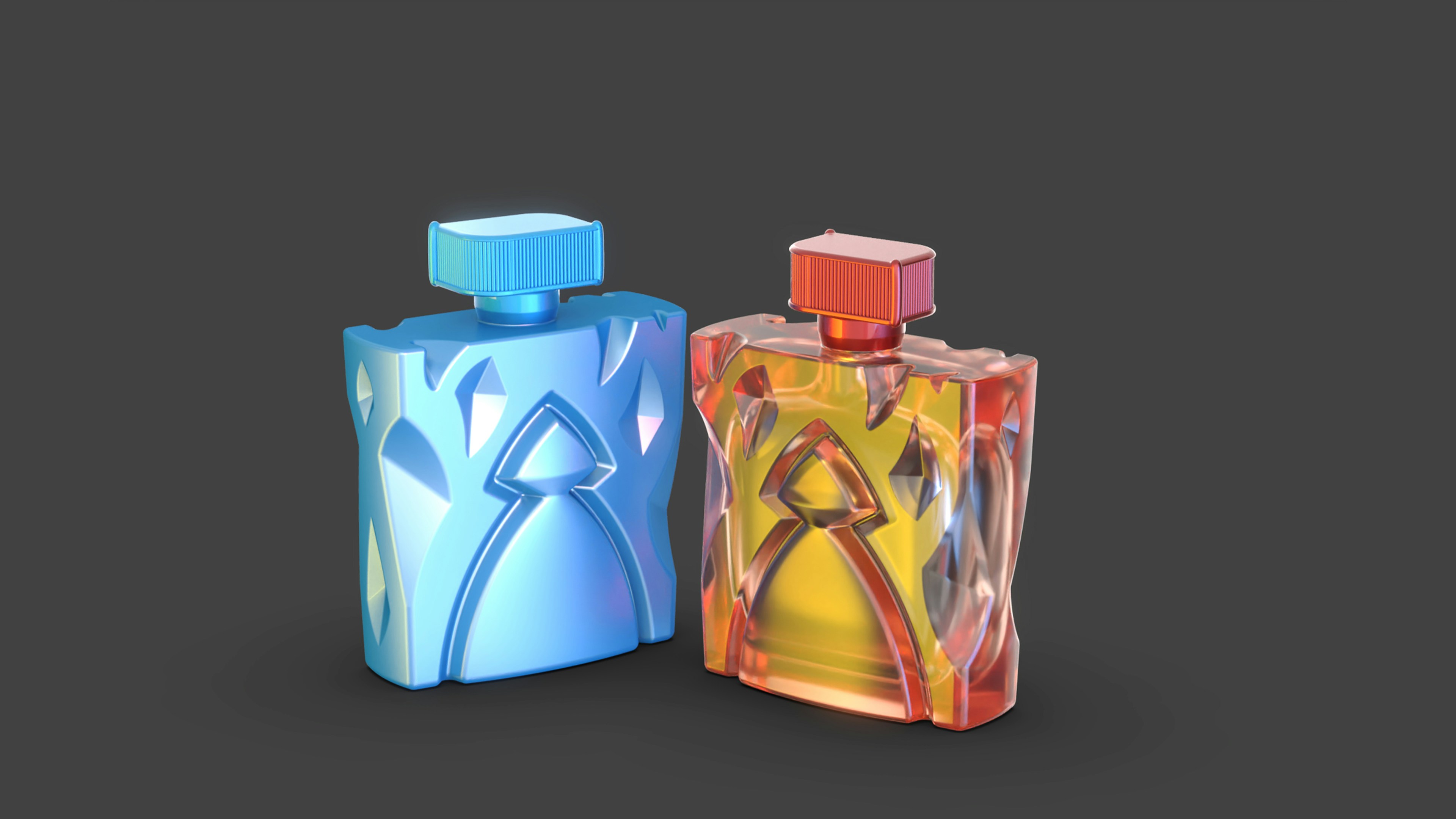 A couple of bottles that are next to each other