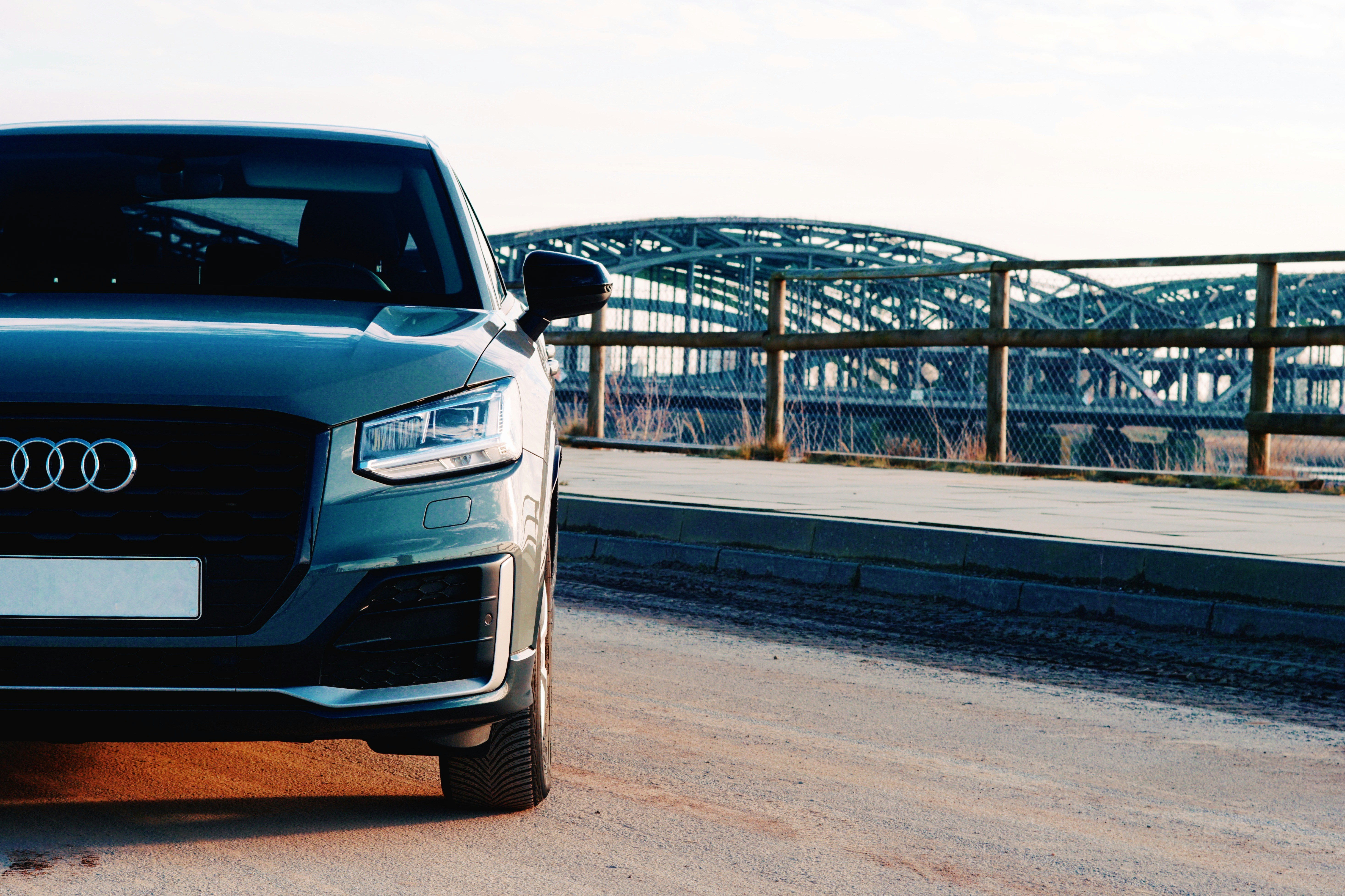 Audi headlight close-up