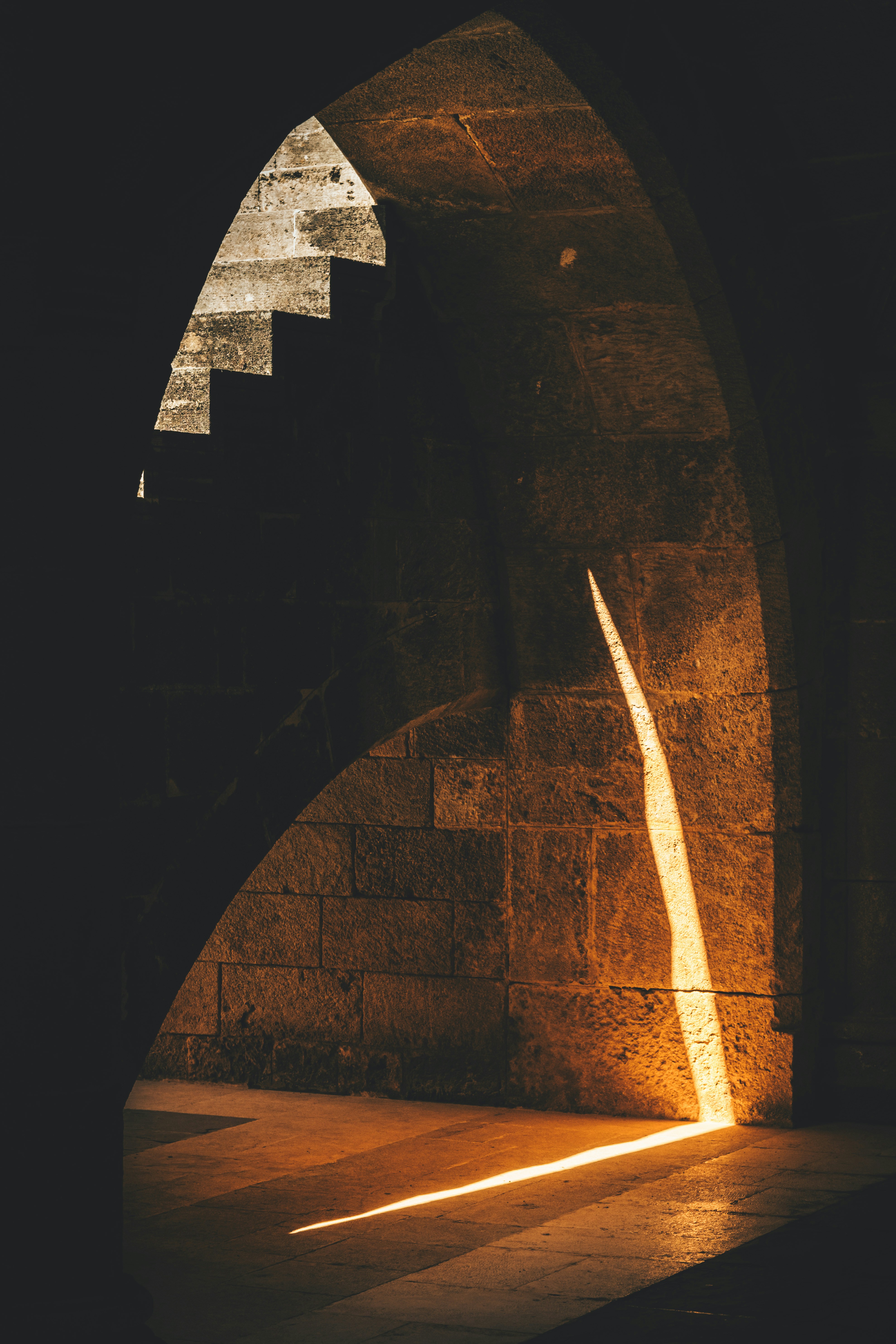 Light shining though arches at Palace of the Grand Master of the Knights of Rhodes