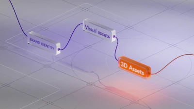 A computer generated image of an orange button