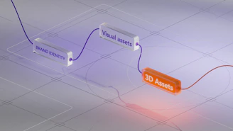 A computer generated image of an orange button