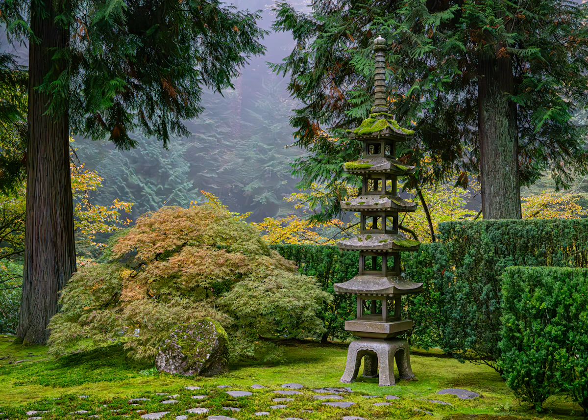 A quiet Japanese garden