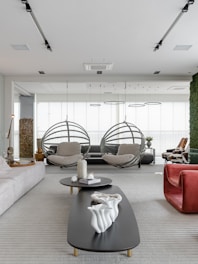 A living room filled with lots of furniture