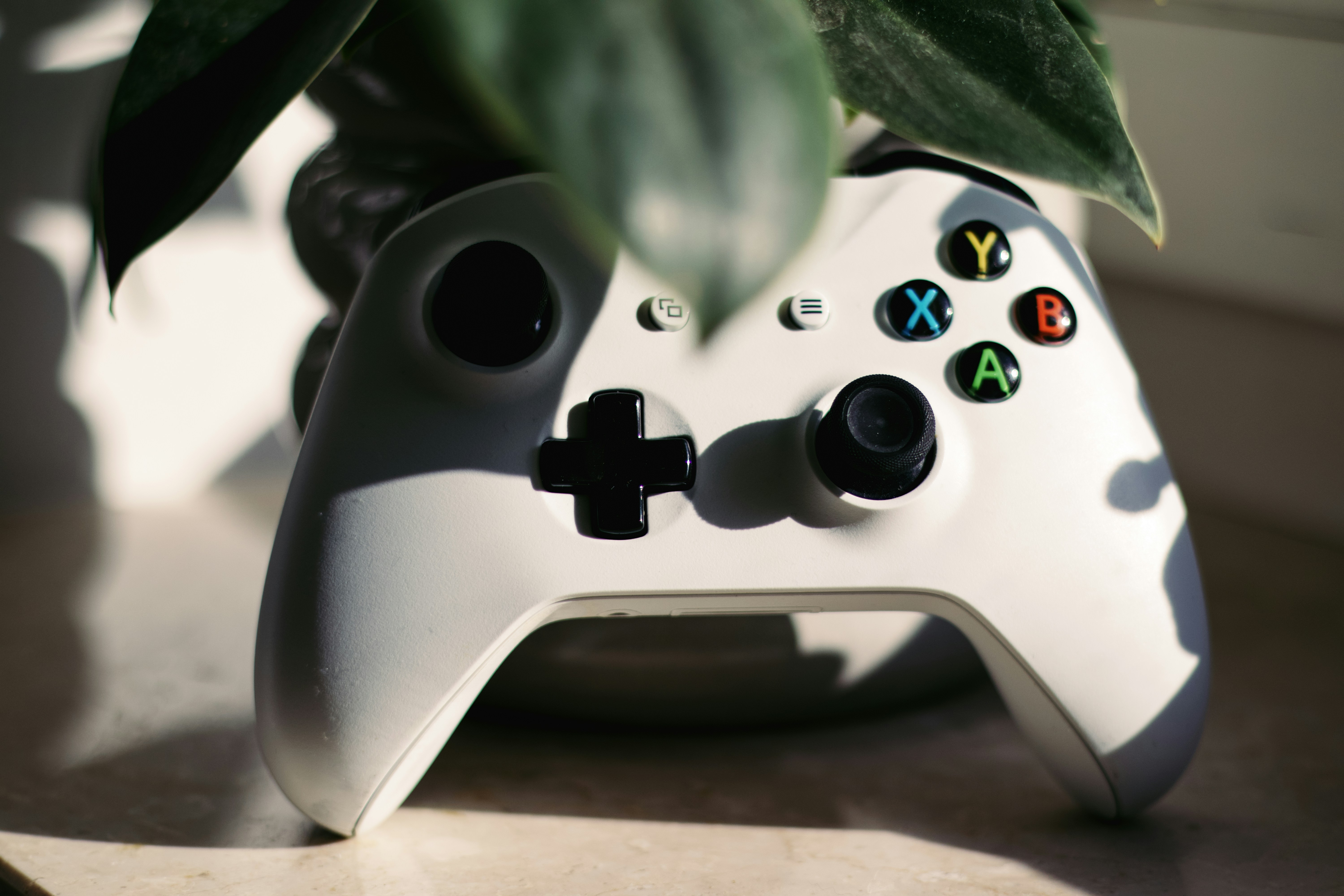 Close-up of a gaming controller