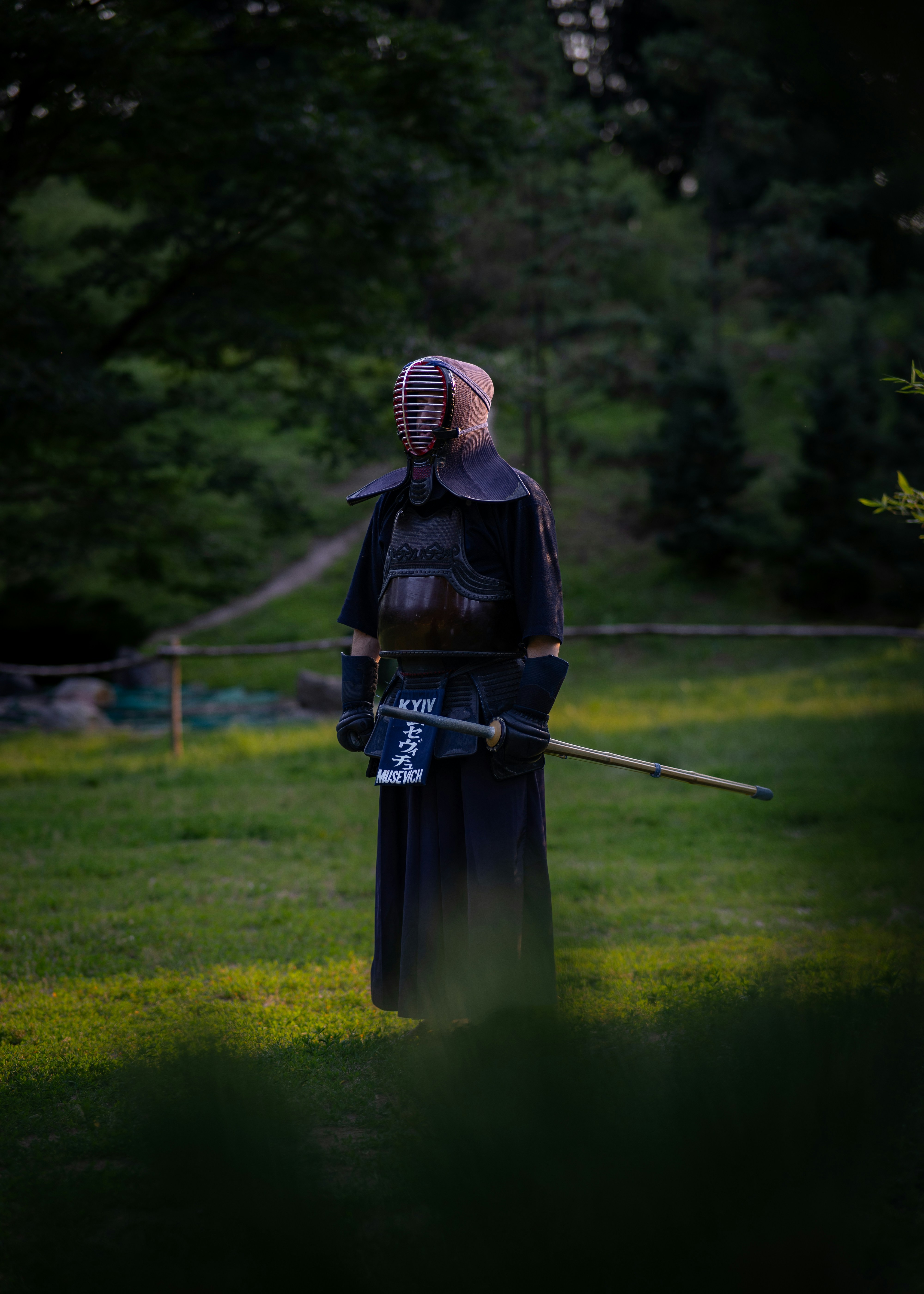 A person in a costume holding a sword