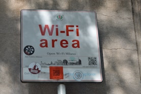 A sign that is on the side of a building