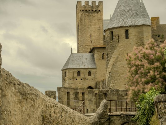 A gate and towers of the Cité — Carcassonne, France