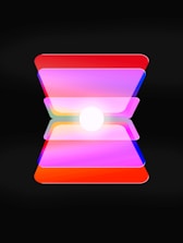 A black background with a red and purple light