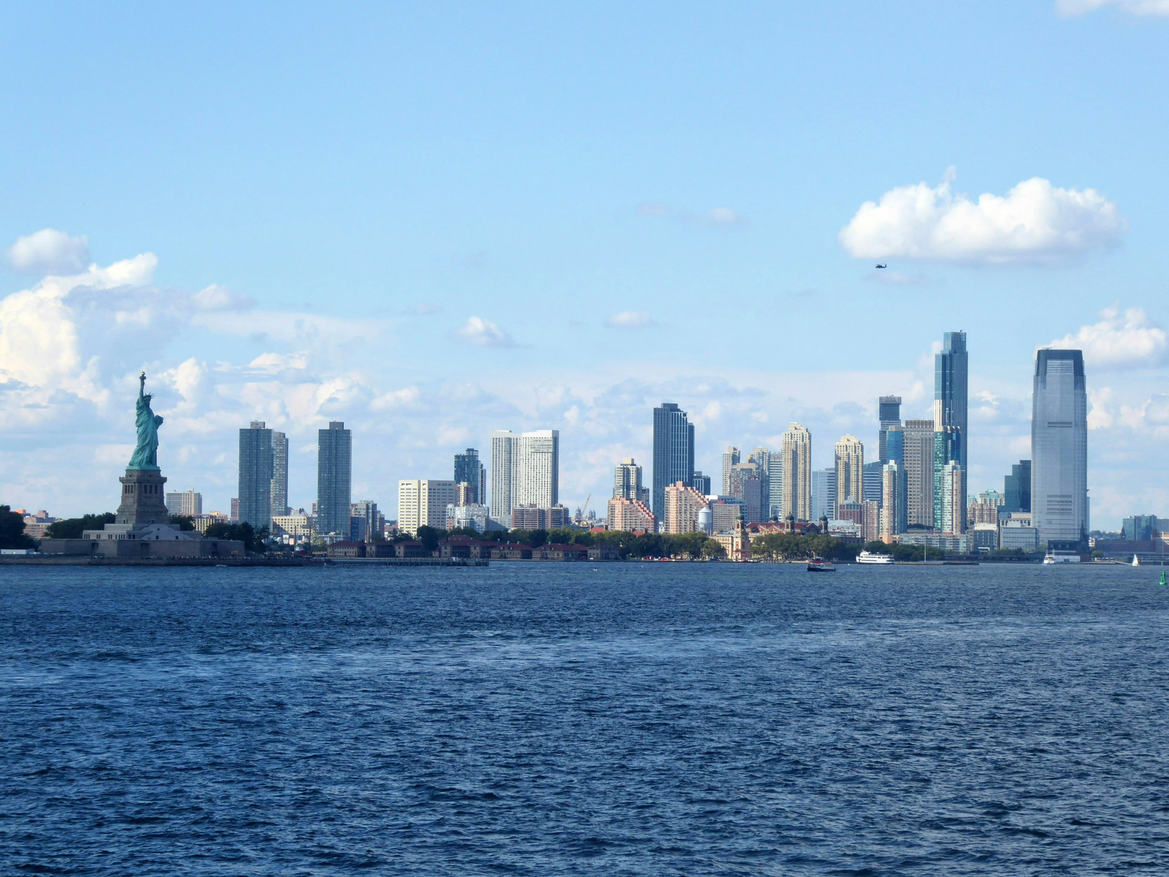 New York City skyline with the Statue of Liberty