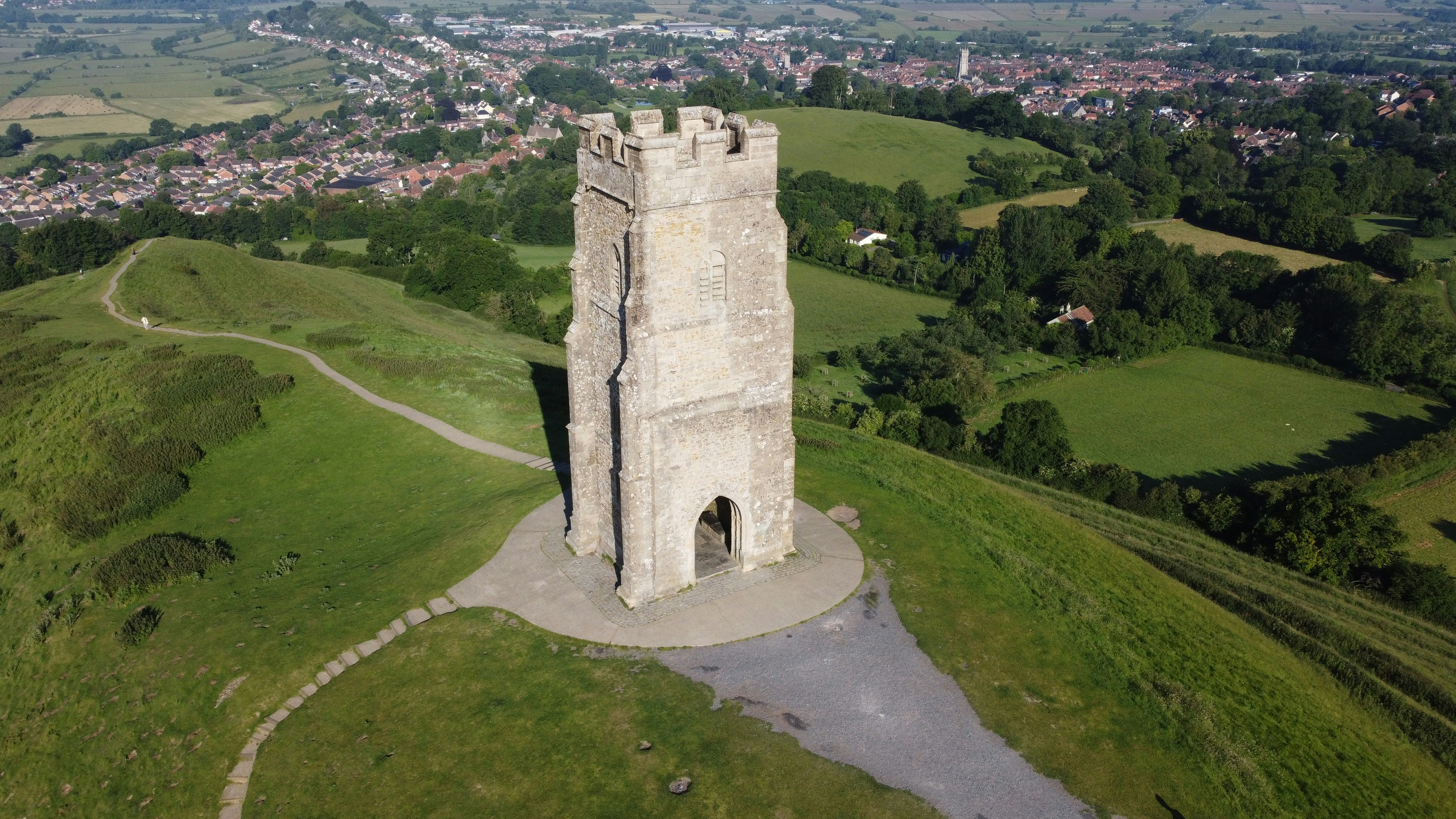 Glastonbury Tor in Glastonbury, Somerset.