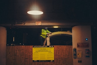 A person on a skateboard in a building